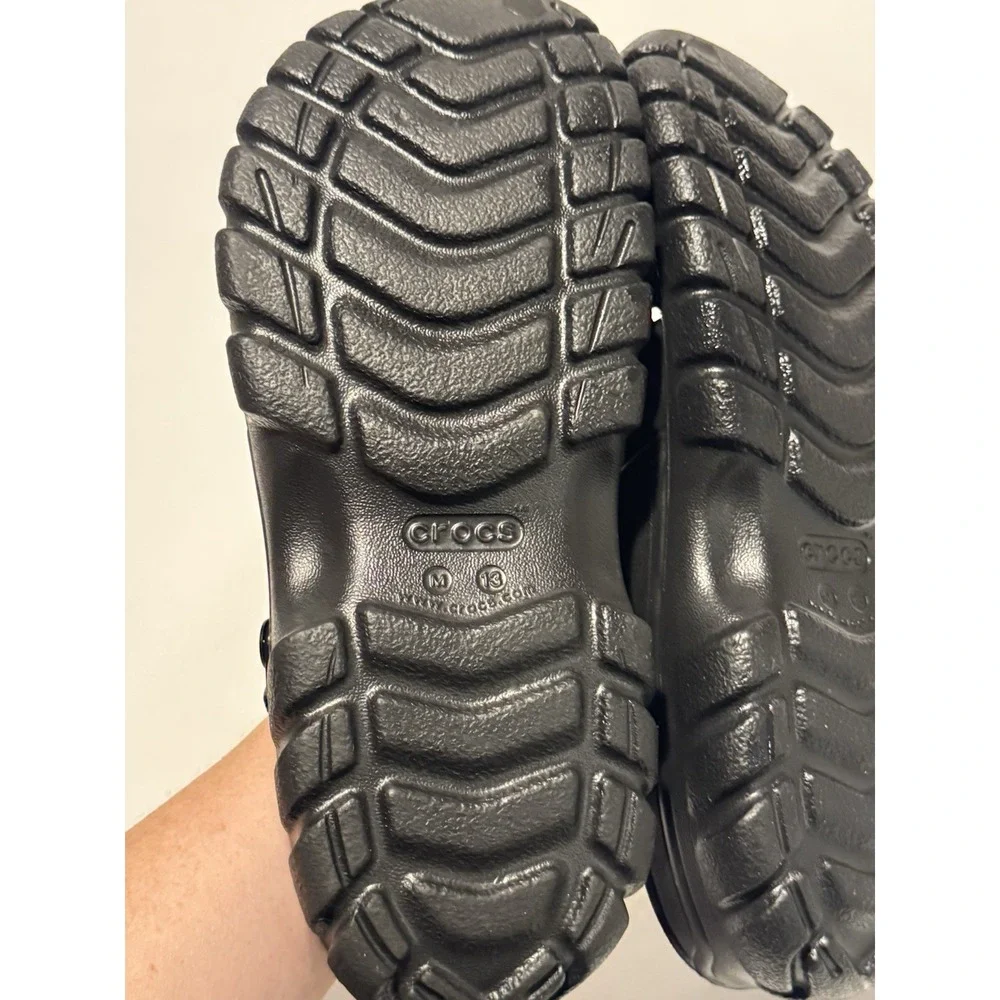 Crocs Offroad Sport Clogs Men's Size 13 Black Slip-On Shoe Adjustable Straps New